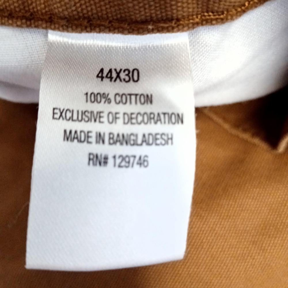 Blue Mountain Pants Mens 44x30 Brown Carpenter Workwear 100% Cotton Utility - Picture 4 of 8